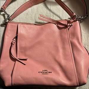Coach Pink Leather Marlon shoulder bag
